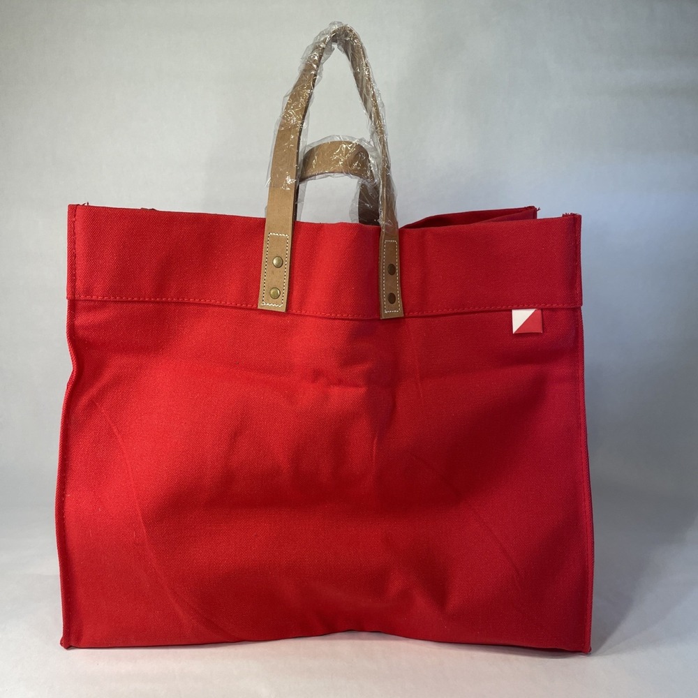 ShoreBags Canvas Boat Tote Bag  Red 18" X 15"